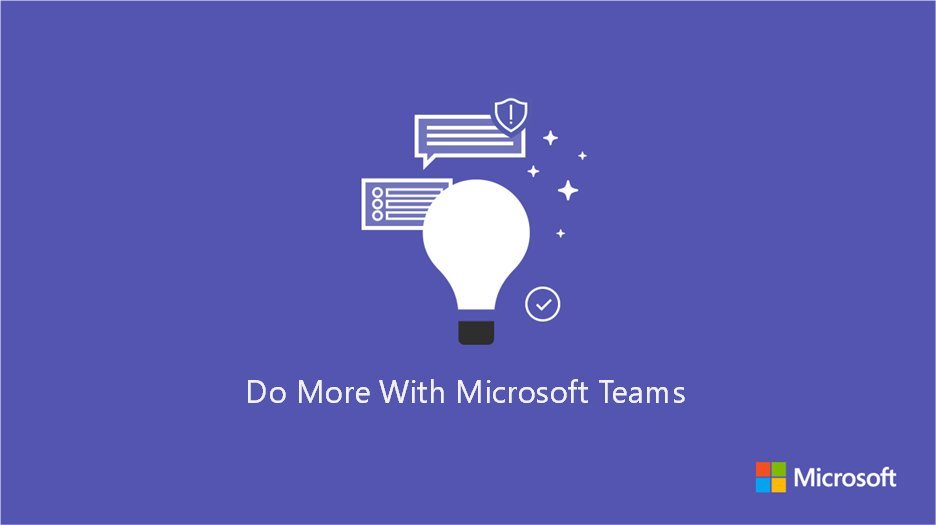 a light bulb with the words do more with microsoft teams