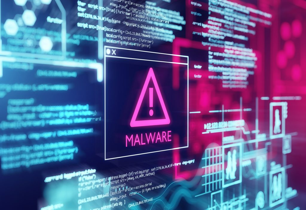 alert icon warning of blackrock trojan malware threat to android users.