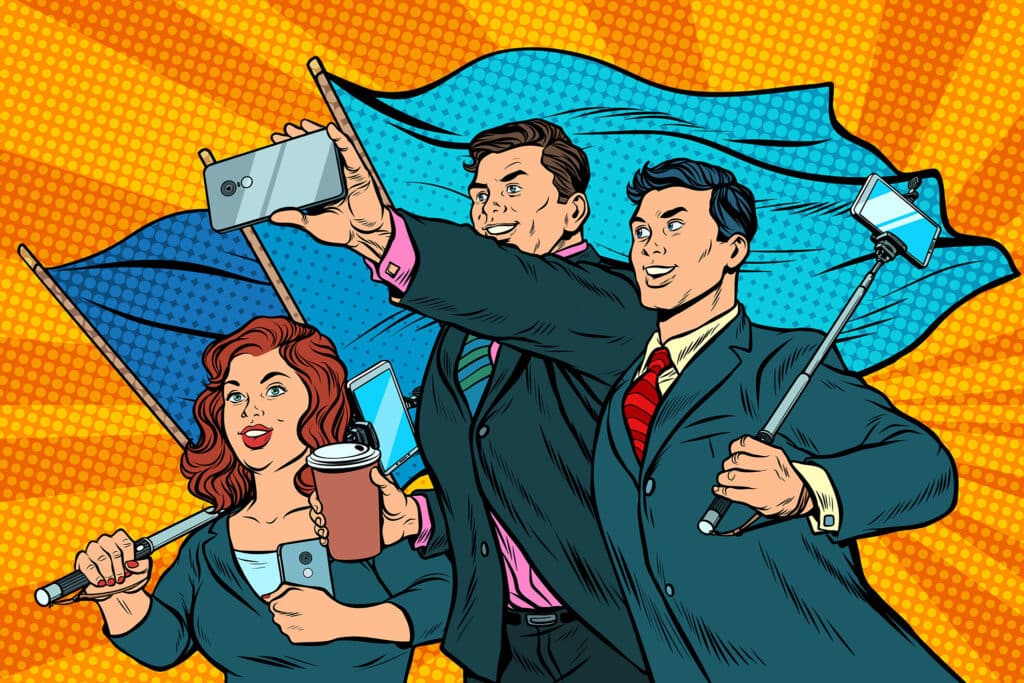 dynamic teamwork celebration in vibrant comic-style illustration featuring enthusiastic professionals.